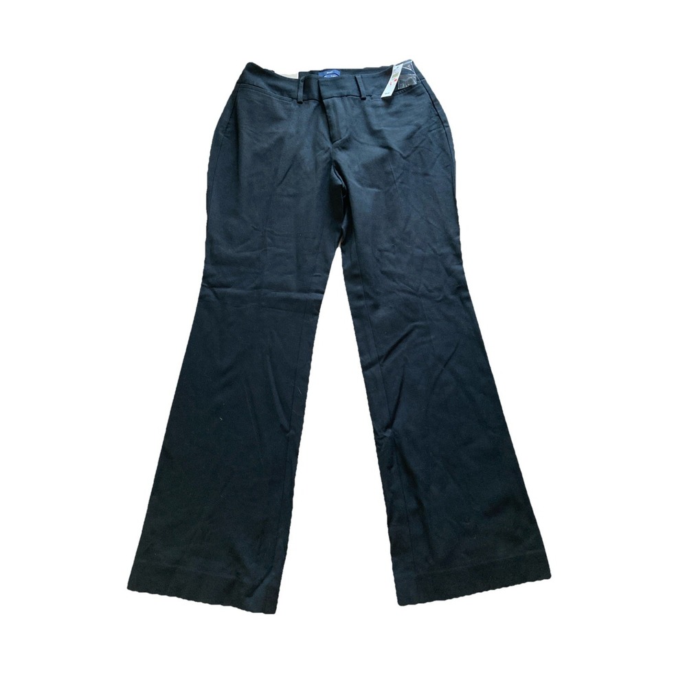 Gap Harper Trousers Women's Sz 8 New Black Wide Leg Chino Pants Slacks 30x32